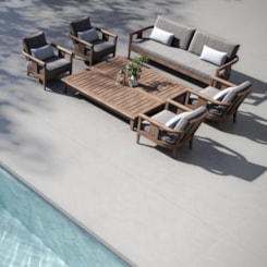 Porcelanato Biancogres Cemento Grafite Externo 90x90cm Retificado