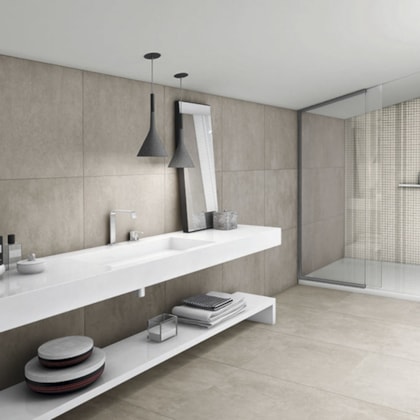 Porcelanato Biancogres Cemento Grigio Acetinado 90x90cm Retificado 