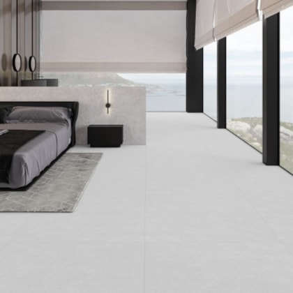 Porcelanato Biancogres Cemento Nebbia Acetinado Cinza 90x90cm Retificado 