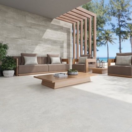 Porcelanato Biancogres Connection Silver Acetinado Cinza 120x120cm Retificado 