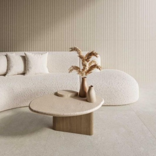 Porcelanato Biancogres Dorcia Beige Satin Acetinado 99,5x99,5cm Retificado - Imagem principal - e031b5ad-a45b-4d27-aa28-710a686baafb