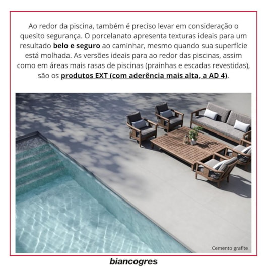 Porcelanato Biancogres Dorcia Grafite Externo 100x100cm Retificado - Imagem principal - c3c5b80f-21fe-497a-9070-678077f99aab