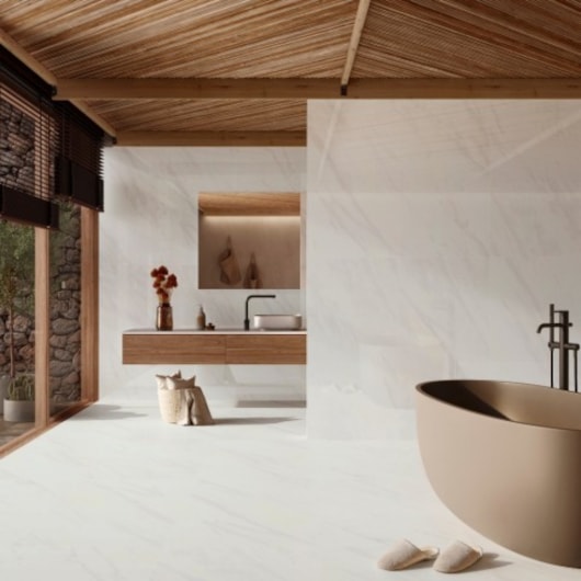 Porcelanato Biancogres Frozen Lux 120x120cm Retificado - Imagem principal - 13f428e2-4dc8-4c8a-92b4-d2407c61f96d
