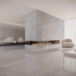 Porcelanato Biancogres Gris Armani Satin Retificado 90x90cm