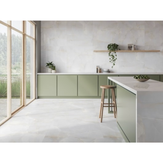 Porcelanato Biancogres Ivory Bianco Satin 100x100cm Retificado - Imagem principal - f677f130-9e2f-4191-a7f9-6410f59c5164