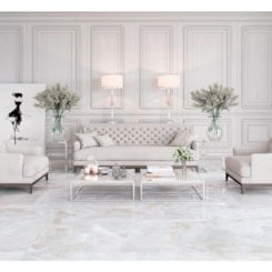 Porcelanato Biancogres Onix Bianco Lux Polido 60x120cm Retificado