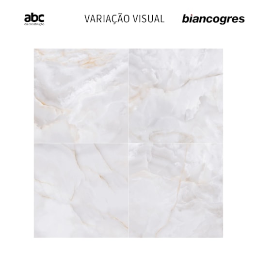 Porcelanato Biancogres Onix Bianco Lux Polido 60x120cm Retificado  - Imagem principal - a6b03336-78a9-426b-b5c2-71879b9a1a49