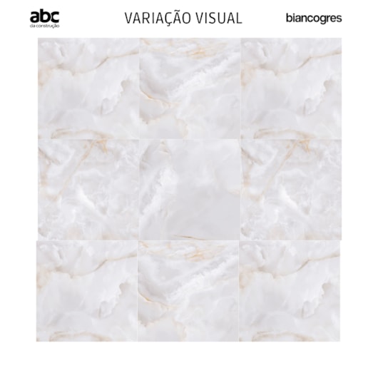 Porcelanato Biancogres Onix Bianco Satin Acetinado 90x90cm Retificado  - Imagem principal - 3fd7ae8b-e500-4662-944f-650c68f7baee