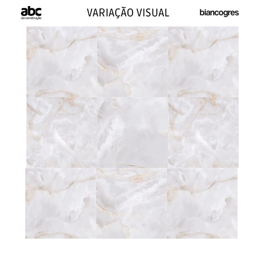 Porcelanato Biancogres Onix Bianco Satin Acetinado Bege 90x90cm Retificado  - Imagem principal - 3f8280af-cfc9-4483-b985-61540a825ac6