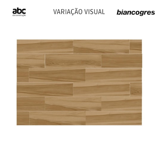 Porcelanato Biancogres Peroba Acetinado 26x106cm Retificado - Imagem principal - f6df5da5-0ec9-4992-916e-a05ca9d6d209