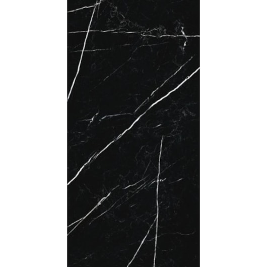 Porcelanato Biancogres Royal Black Lux Polido 60x120cm Retificado  - Imagem principal - 186344a4-5505-44b7-a38e-bbeea127208e