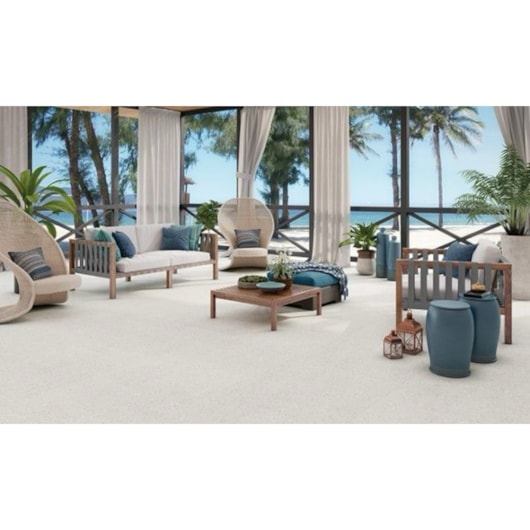 Porcelanato Biancogres Terrazzo Veneziano Avorio 90x90cm Retificado - Imagem principal - 4817c9cc-977e-4eb2-9a33-4ec731226e7e