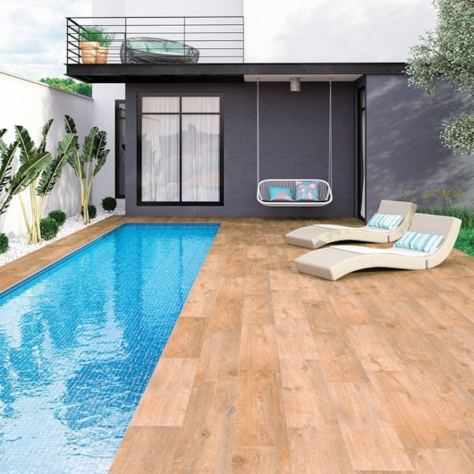 Porcelanato Biancogres Thimos Caramello 26x106cm Retificado  - Imagem principal - cc94aa75-7e85-482d-b33d-0acad4dd19eb