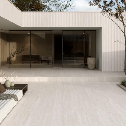 Porcelanato Biancogres Travertino Tivoli Externo 90x90cm Retificado