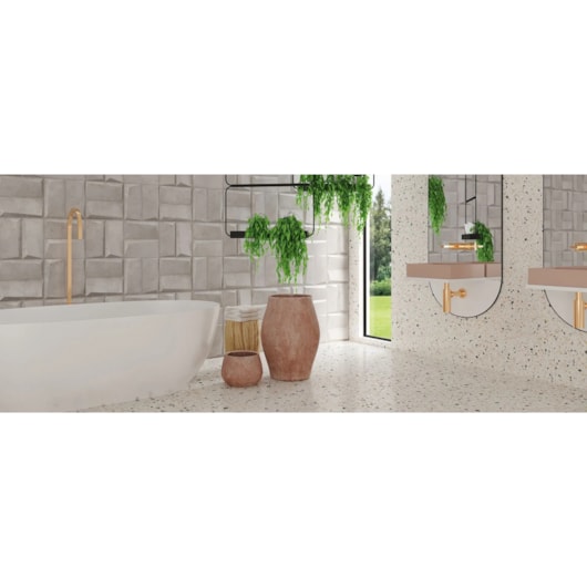 Porcelanato Ceusa Confete White Natural 100x100cm Retificado  - Imagem principal - e5dd1d20-7102-4091-82e7-c52316d63497