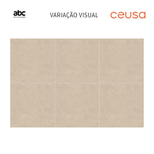 Porcelanato Ceusa Cromo Bege Acetinado 120x120cm Retificado  - Imagem principal - a7767f43-60a8-4485-ba2f-b8743358c2e3