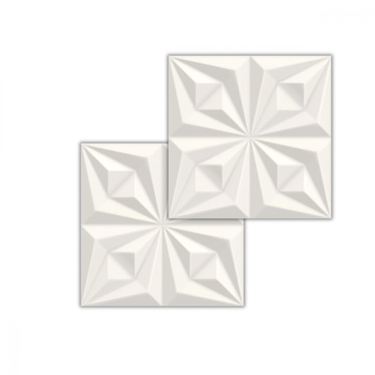 Porcelanato Ceusa Drapeado Branco 58,4x58,4cm Retificado  - Imagem principal - df5fcea2-958f-4964-bf88-52a8ea0433a3