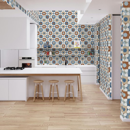 Porcelanato Ceusa Ladrilho Marroquino Mix Natural 58,4x58,4cm Retificado - Imagem principal - c9d51108-a600-4a56-9127-8d4100a658bb