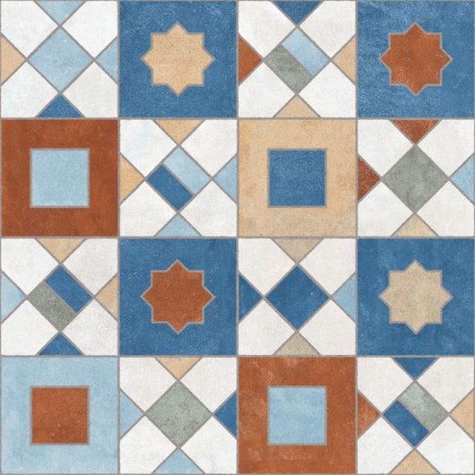 Porcelanato Ceusa Ladrilho Marroquino Mix Natural 58,4x58,4cm Retificado - Imagem principal - 1e294a15-ca49-4d07-ae7a-4c5d8db19932
