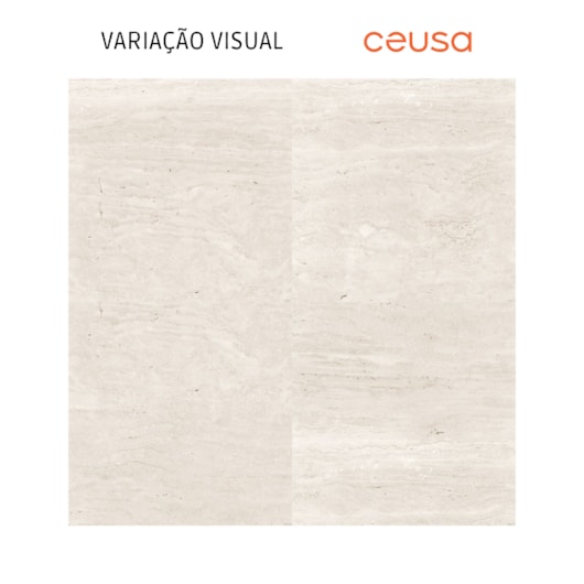 Porcelanato Ceusa Travertino Veins Acetinado 80x80cm Retificado  - Imagem principal - 2be3a683-c264-4bd4-89c3-894c1f9be2b5