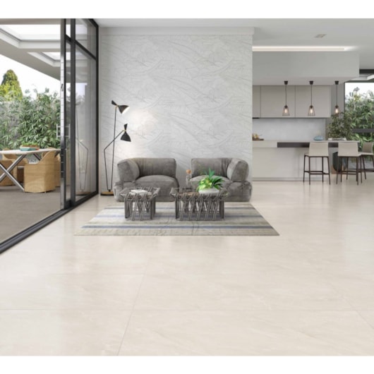 Porcelanato Damme Atlantis Crema Acetinado 83x83cm Retificado - Imagem principal - a655fbd8-a100-4bb8-a919-bc913b955f72