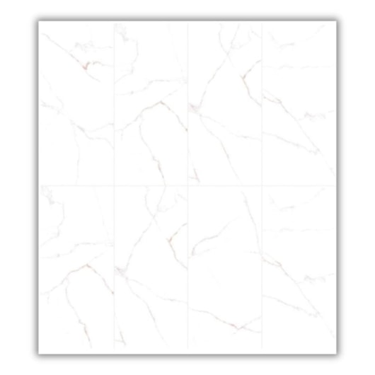 Porcelanato Damme Branco Pigues Acetinado 82x182cm Retificado - Imagem principal - 8911e2f9-1871-4d22-a7de-5d2cd3bd73b2