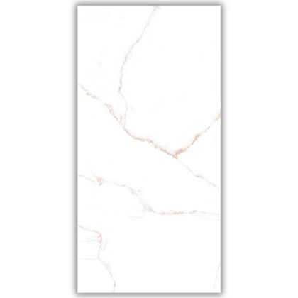 Porcelanato Damme Branco Pigues Polido 62x121cm Retificado