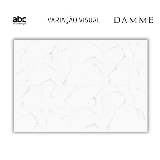 Porcelanato Damme Branco Pigues Polido 62x121cm Retificado - Imagem principal - cc14cfb0-fafa-4b40-a5ec-43206e4bd7ad