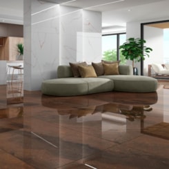 Porcelanato Damme Branco Pigues Polido 82x182cm Retificado