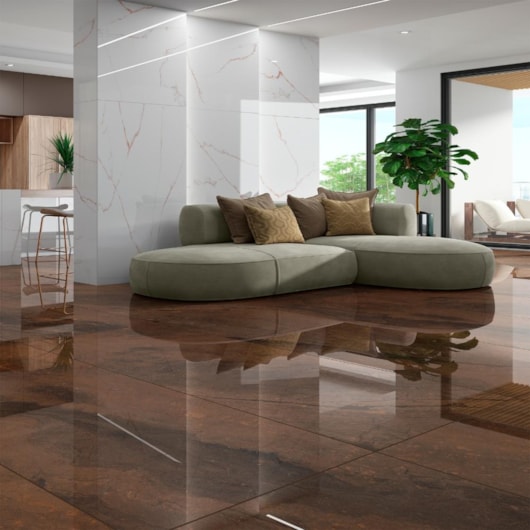 Porcelanato Damme Branco Pigues Polido 82x182cm Retificado - Imagem principal - 5ea9c51b-fdb2-461d-8715-626f39e29161