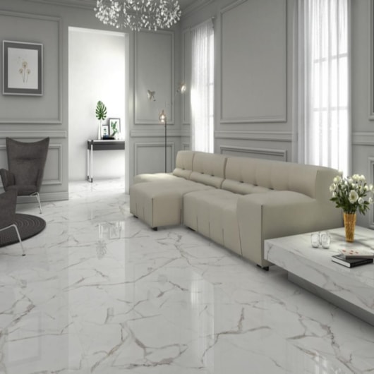 Porcelanato Damme Calacata Polido 82x82cm Retificado - Imagem principal - 9bcf4283-6b64-403a-b68e-9daed6d50c15