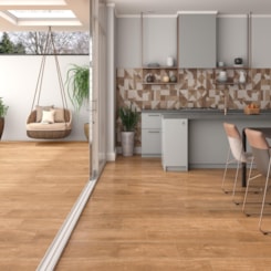 Porcelanato Damme Dark Castor Acetinado 20x121cm Retificado