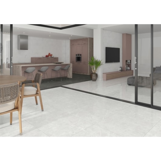 Porcelanato Damme Magdal Ice Polido  82x82cm Retificado - Imagem principal - 4e2c8073-f432-451a-ba13-1d592164bb00