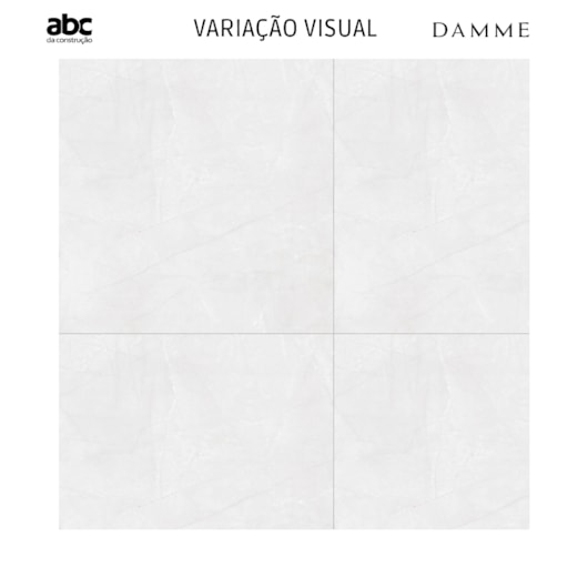 Porcelanato Damme Pulpis White Acetinado 121x121cm Retificado - Imagem principal - 50953652-6ee3-4d14-a8e4-a09bd2a1b08e