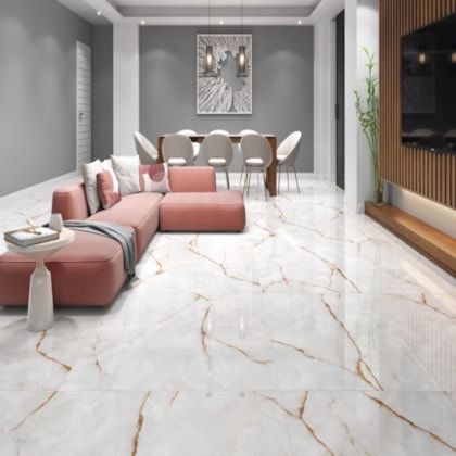Porcelanato Damme Thasos Polido 62x121cm Retificado