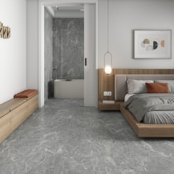 Porcelanato Damme Venato Grigio Polido 62x121cm Retificado