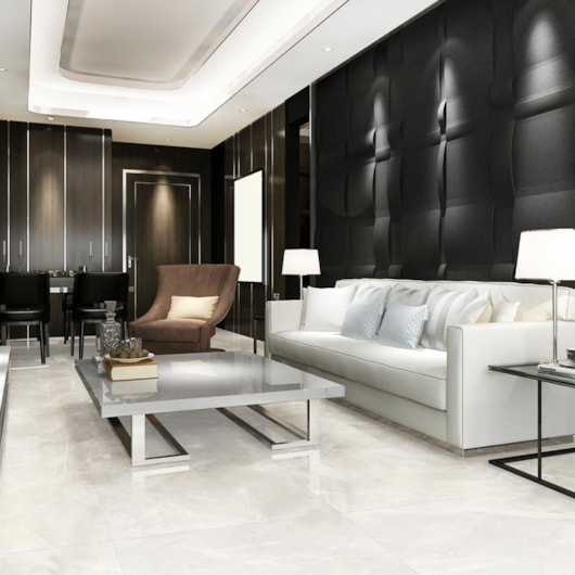 Porcelanato Delta Fuji Off White Polido 72x72cm Retificado - Imagem principal - 8e90d620-bd0e-4903-90dd-d0b984572e2c