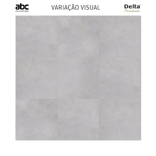 Porcelanato Delta Madrid Plata Acetinado Cinza 84x84cm Retificado  - Imagem principal - 924f37f6-0bb6-4502-b7a1-609dea4ce07b