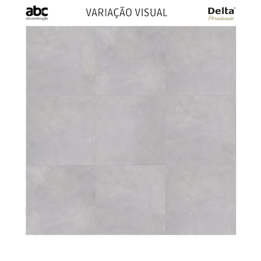Porcelanato Delta Madrid Plata Acetinado Cinza 84x84cm Retificado - Imagem principal - 19c6e075-34ad-40b8-ad33-5e15b906d100