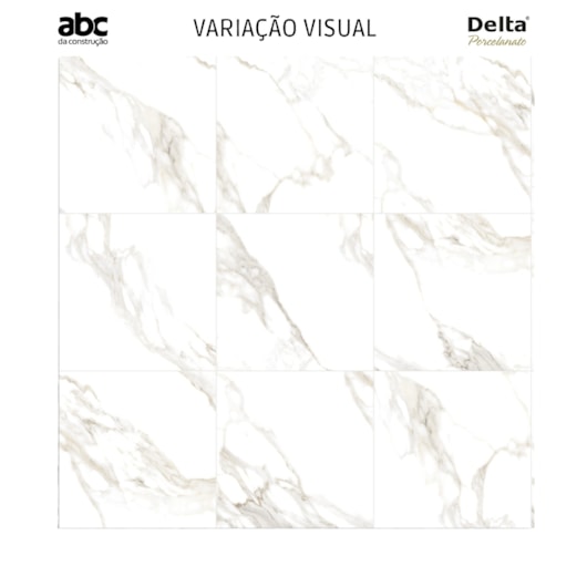 Porcelanato Delta Marmo Douro Acetinado Mármore 70x70cm Retificado  - Imagem principal - ad9d0769-0940-4415-9a43-cd48a28cb55a