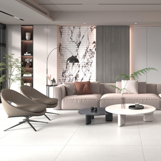 Porcelanato Delta Obelisco Off White Acetinado 120x120 Retificado - Imagem principal - c159c640-daf0-411c-b789-da8b87549f20