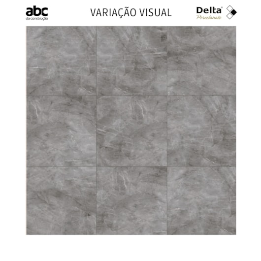 Porcelanato Delta Pulpis Grafite Polido Cinza 84x84cm Retificado  - Imagem principal - 1ee722fd-f991-44cb-95f6-1cef79fdda4a