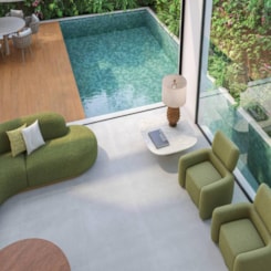 Porcelanato Eliane Bienal Off White Mate 100x100cm Retificado
