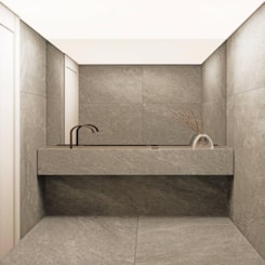 Porcelanato Eliane Cite Ita Thome Carbono 3D Acetinado 90x90cm Retificado