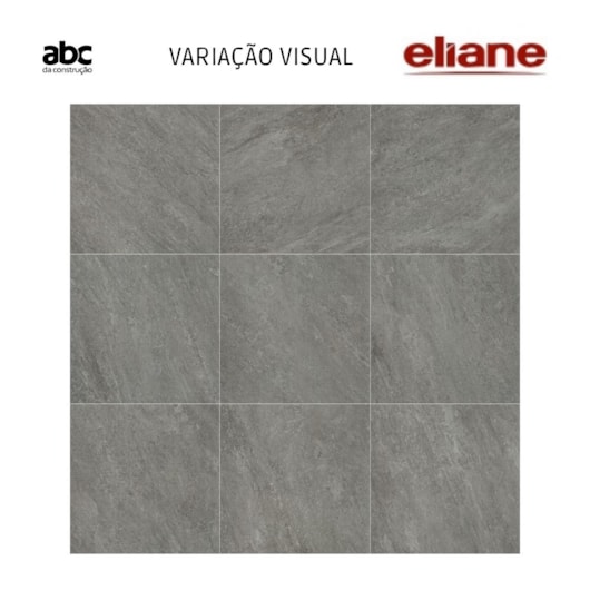 Porcelanato Eliane Cite Ita Thome Carbono 3D Acetinado 90x90cm Retificado - Imagem principal - 10f77a51-e100-4774-a717-671851f4b629