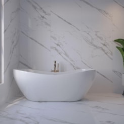 Porcelanato Eliane Marmo Branco Polido 80x160cm Retificado