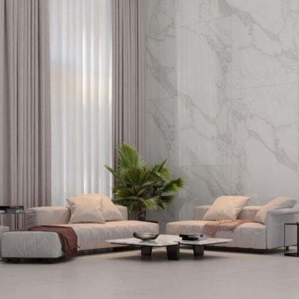 Porcelanato Eliane Munari Branco Acetinado 120x120cm Retificado