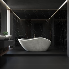 Porcelanato Eliane Nero Marquina Polido 80x160cm Retificado 