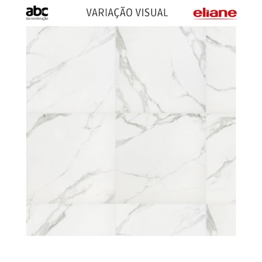 Porcelanato Eliane Place Acetinado Branco 120x120cm Retificado  - Imagem principal - 3b87e094-48c9-471b-a42d-f1678e6727b1