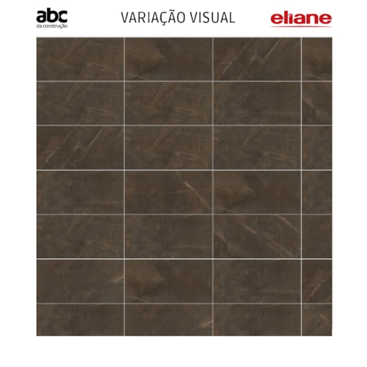 Porcelanato Eliane Pulpis Brown Polido 60x120cm Retificado - Imagem principal - 5b287e5c-98e4-44ef-858b-e04733d3ca92